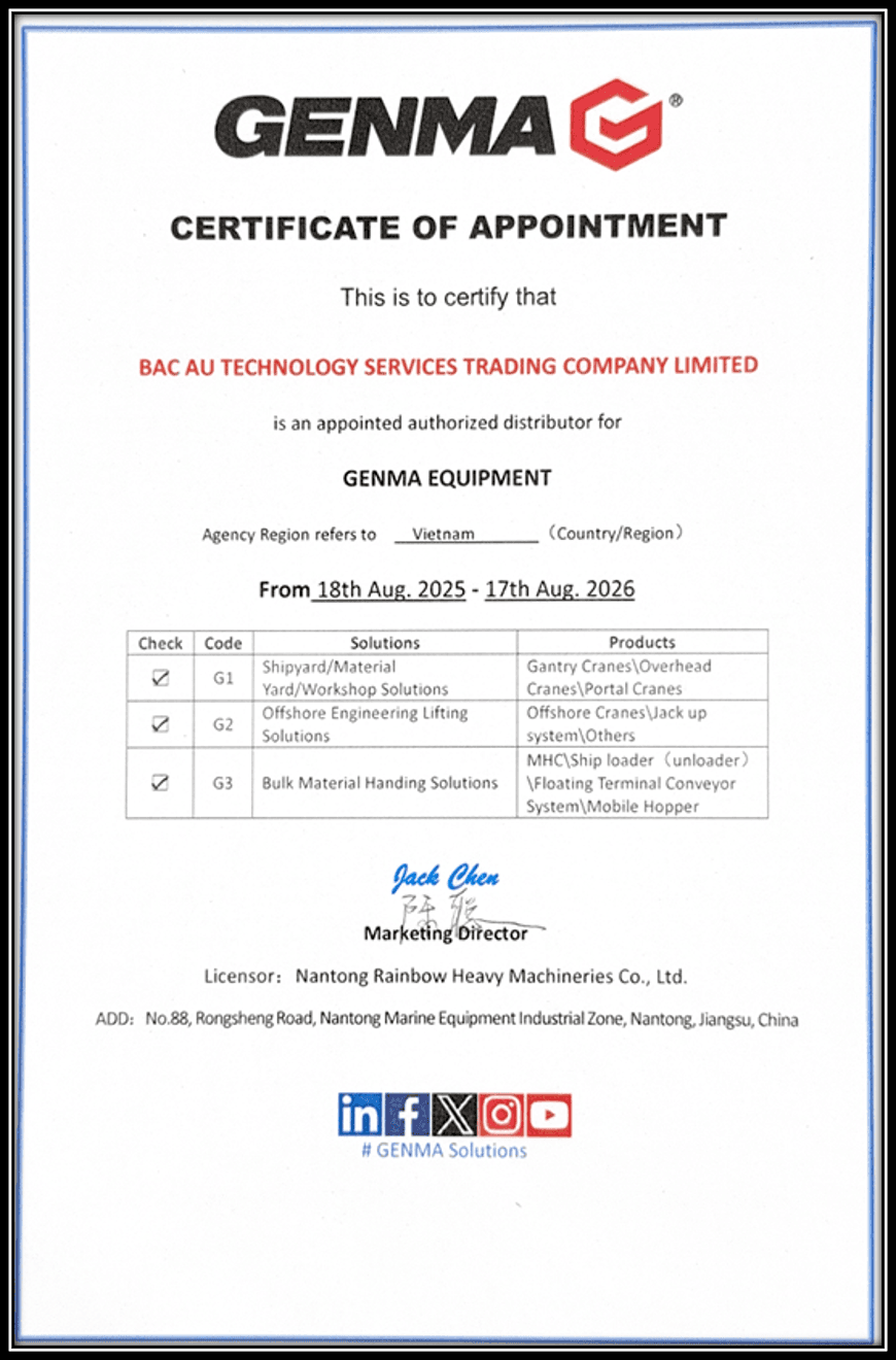 GENMA CERTIFICATE