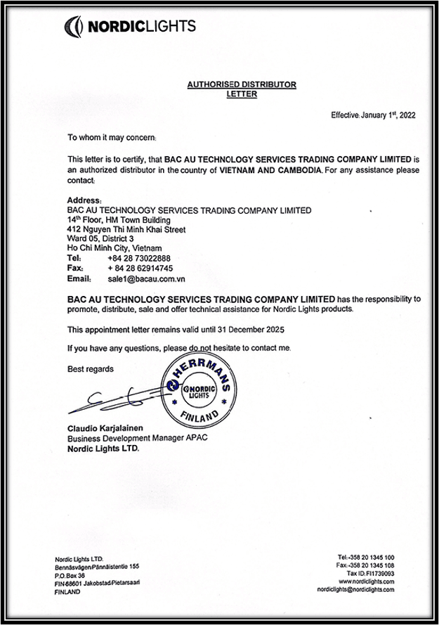 NORDIC CERTIFICATE